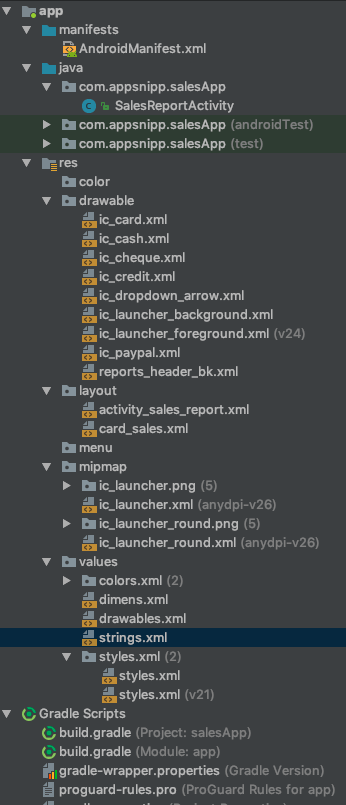 Free realtime sales app design for android studio - App Snipp