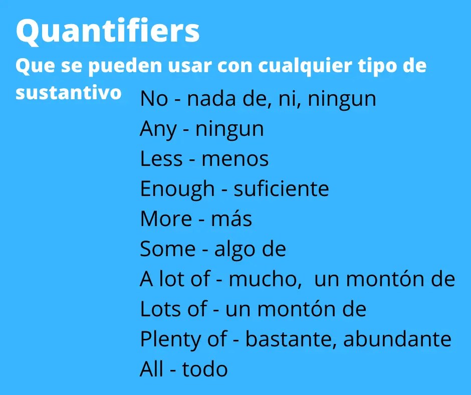 Quantifiers Todo lo que Debes Saber Sobre Los Cuantificadores en Inglés