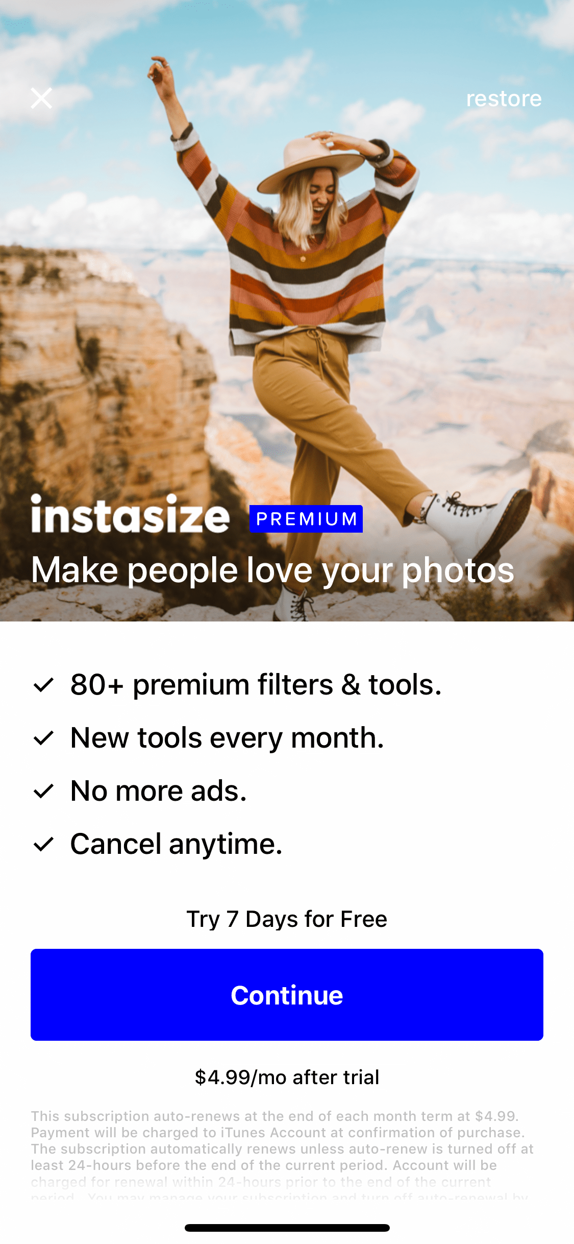 Instasize increases premium conversions 16 by A/B testing paywall