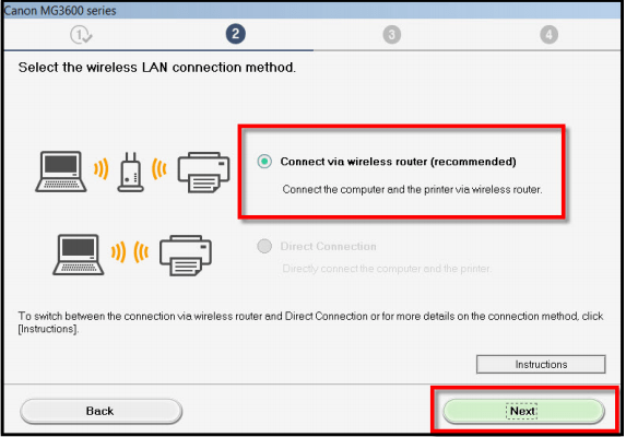 How to Connect MG3620 wirelessly using Printers Control Panel