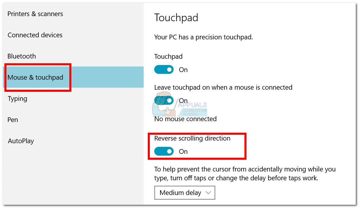 How to Reverse Scrolling Direction of Mouse/TouchPad in Windows?