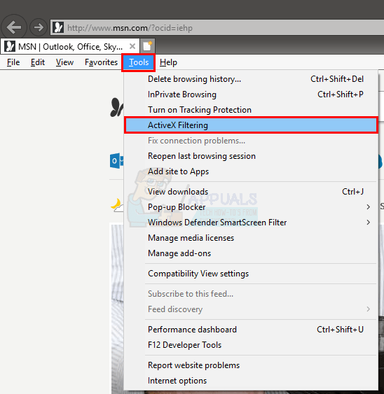 How to use ActiveX Filtering in Explorer