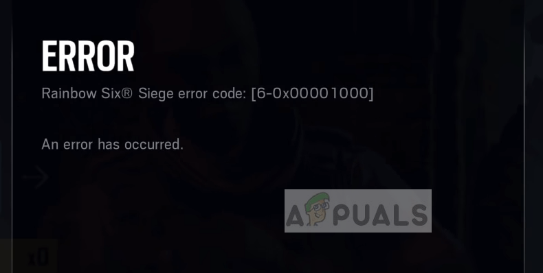 Fix Rainbow Six Siege Error Code 60x00001000