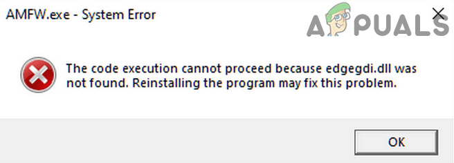 Fix The Code Execution cannot Proceed (Edgegdi.dll error)