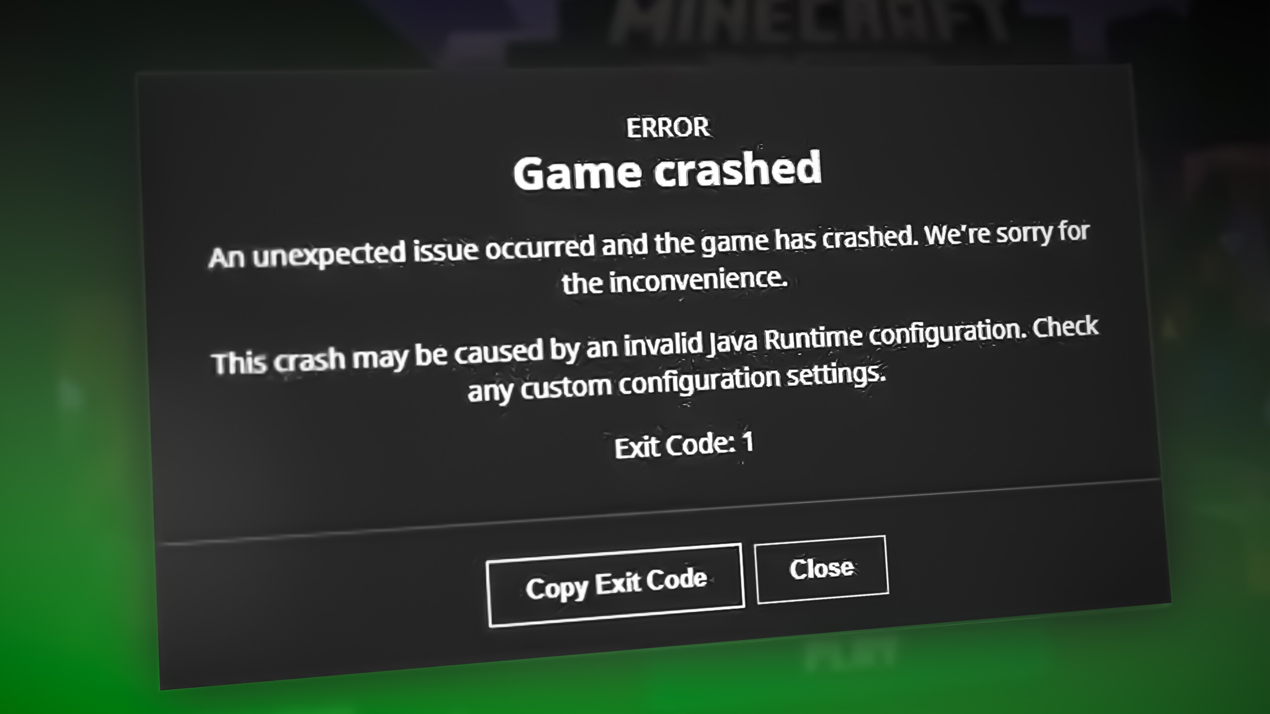 Fix "Exit Code 1" Crash Error on Minecraft Java Edition
