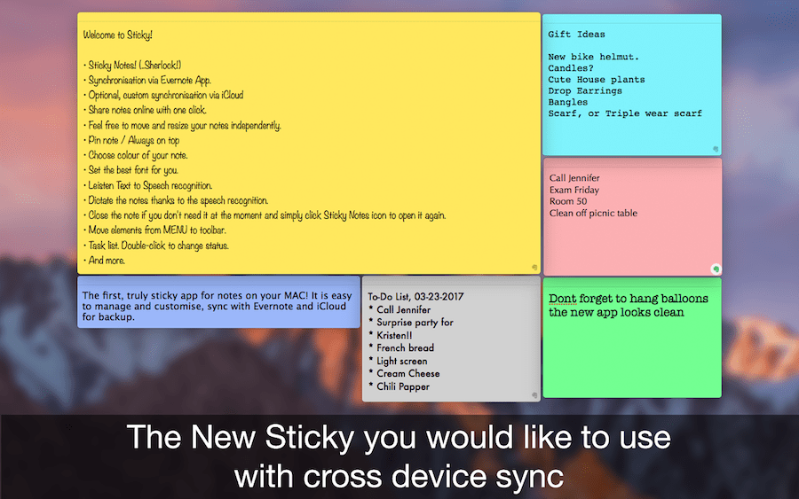 Sticky Sync Notes with iCloud and Evernote AppYogi Software