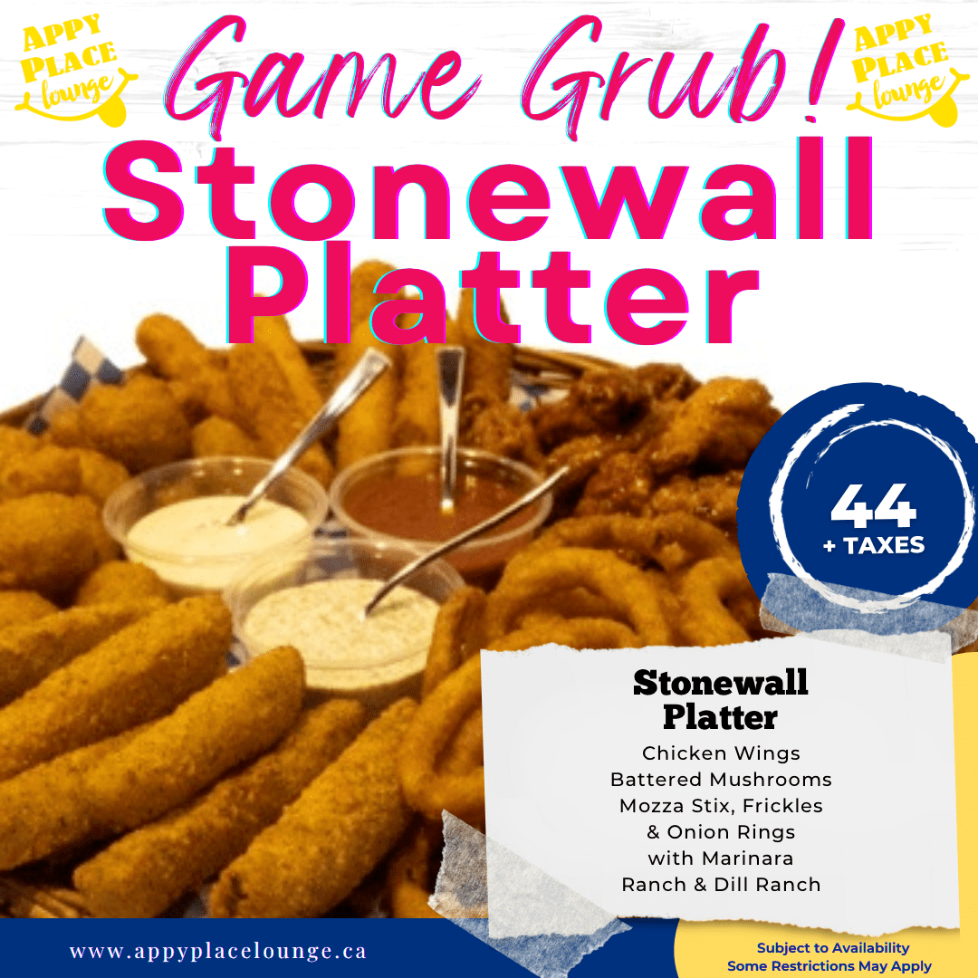 Appy Place Lounge Stonewall's adult place for snacks and "sodas"