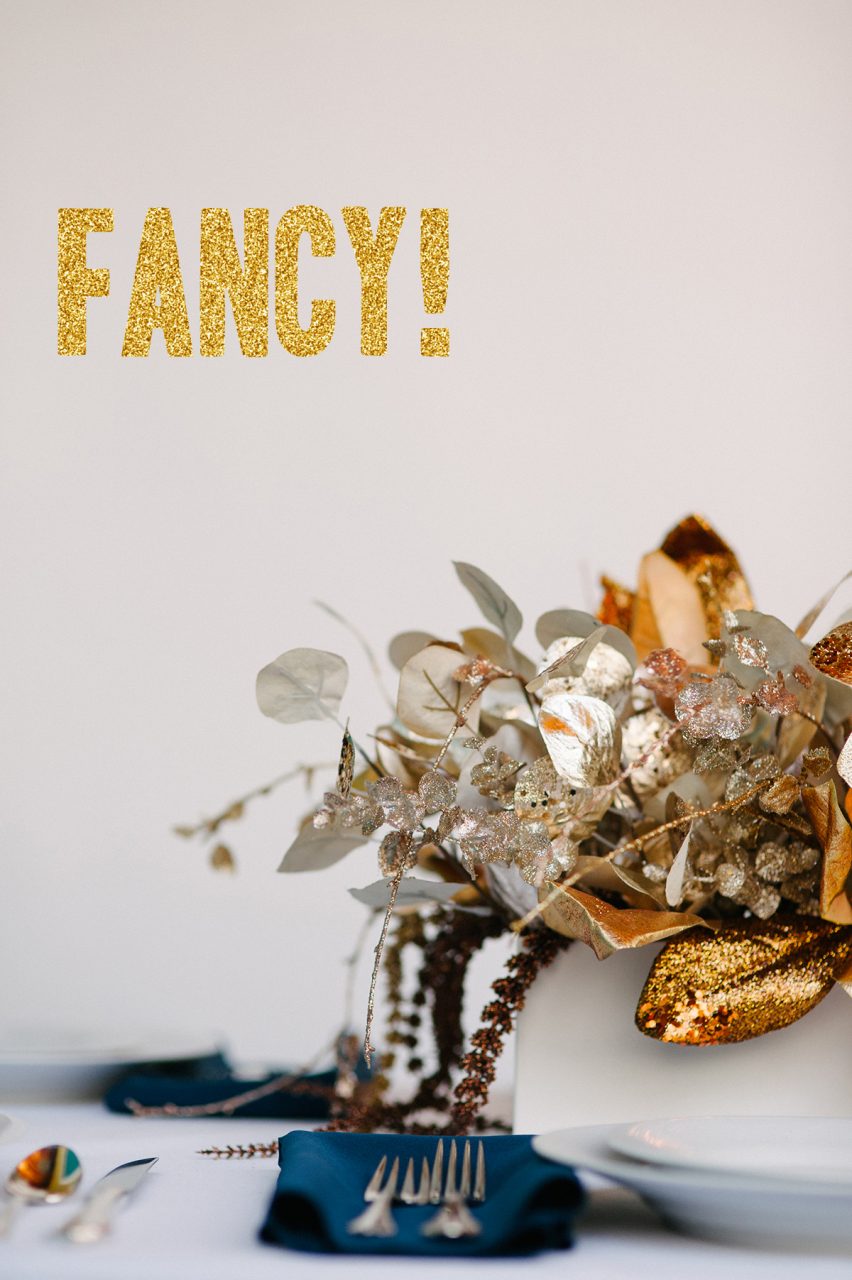 How To Glitter Gold Fake Floral Centerpiece A Practical Wedding