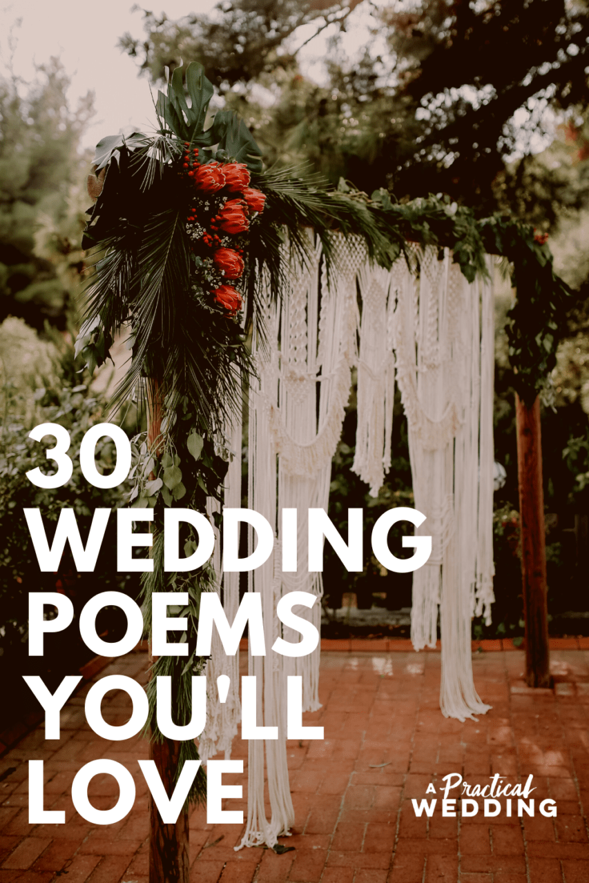 Wedding Poems 30 Options For Your Ceremony A Practical Wedding