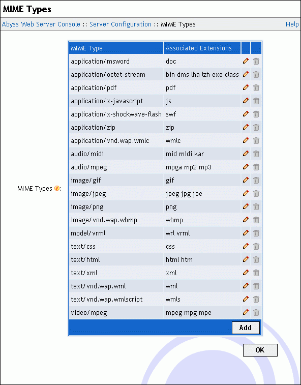 General server configuration