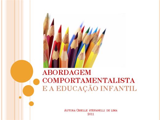 Curso a Distância de Behaviorismo Radical e a Educação Infantil