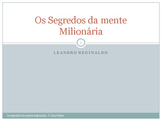 Curso Online de O segredo das mentes milionárias