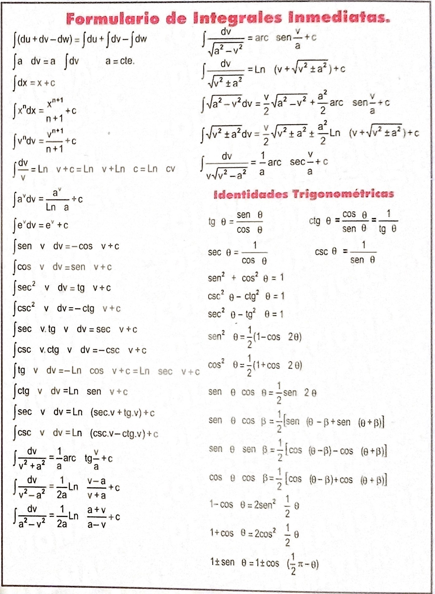 formulariodeintegralesinmediataseidentidadestrigonometricas