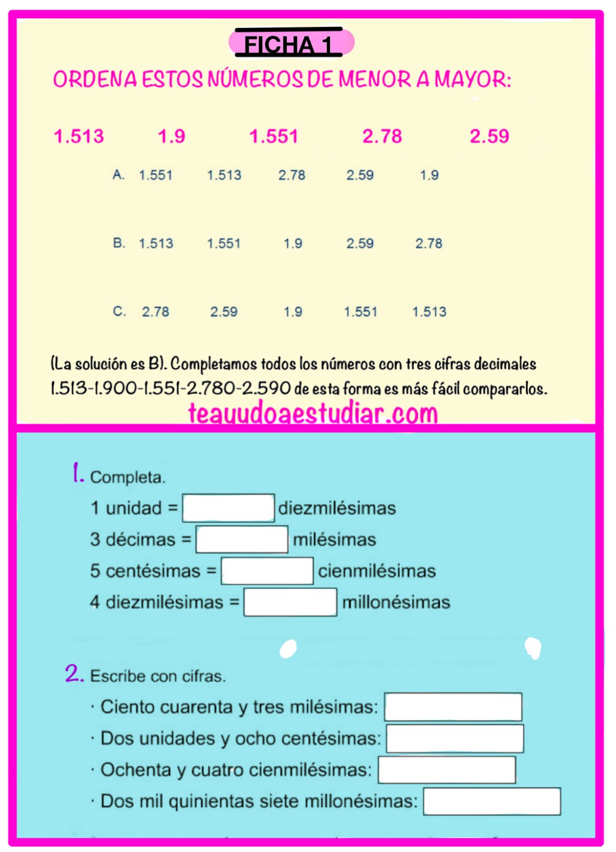 Números decimales II