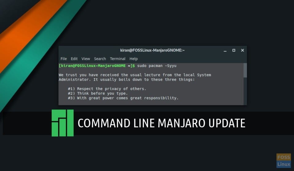 Cómo actualizar Manjaro usando la línea de comando en la Terminal