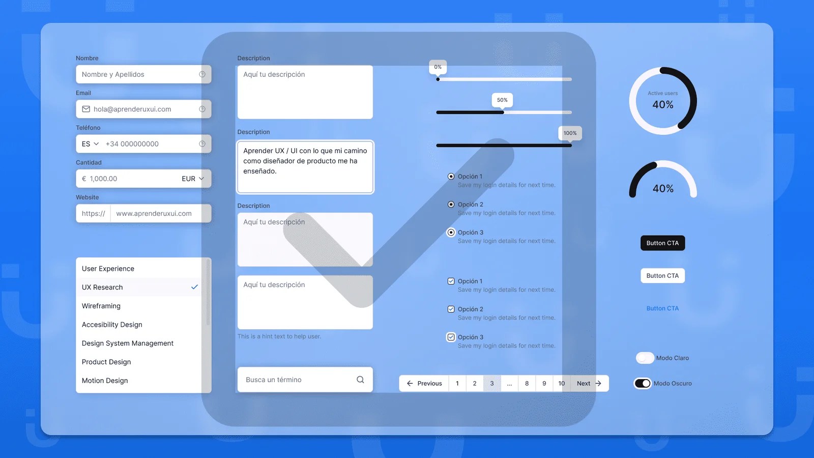 Checkbox, radio button y toggle switch Aprender UX UI