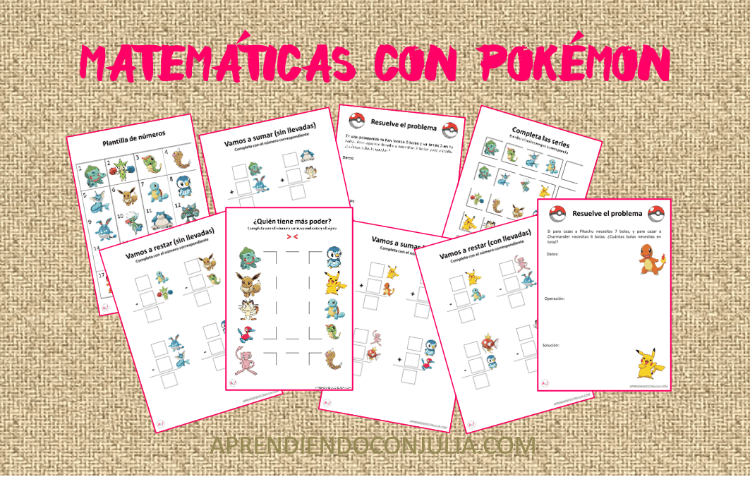 Actividades de matemáticas con Pokémon Aprendiendo con Julia