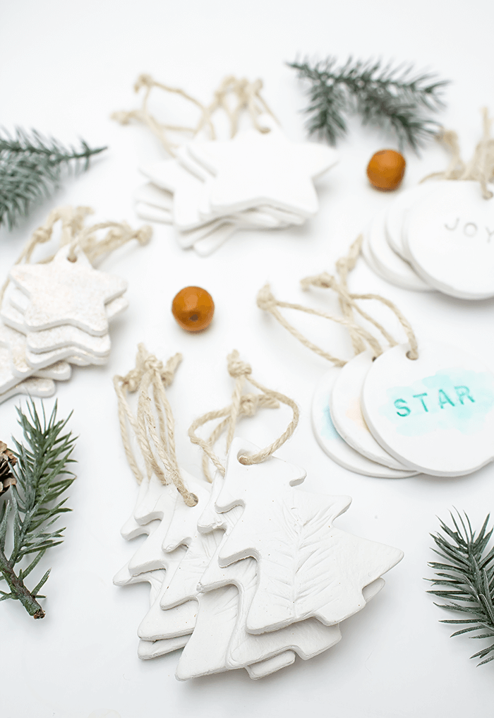 Air Dry Clay Christmas Ornaments 5 Different Ways (& A Craft Blog Hop
