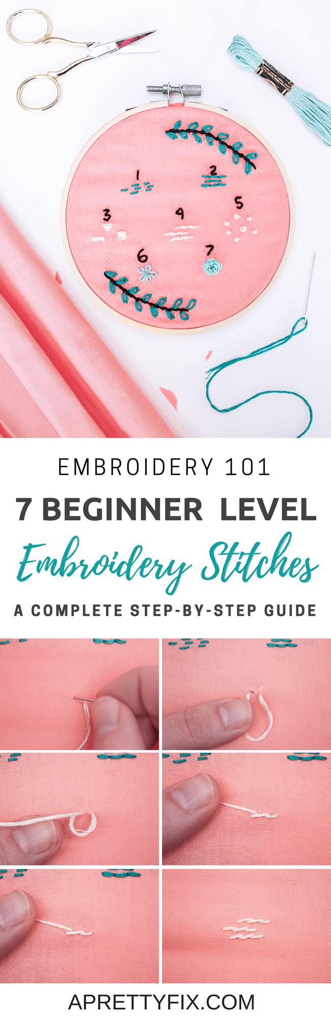 7 Basic Embroidery Stitches For Beginners A Pretty Fix