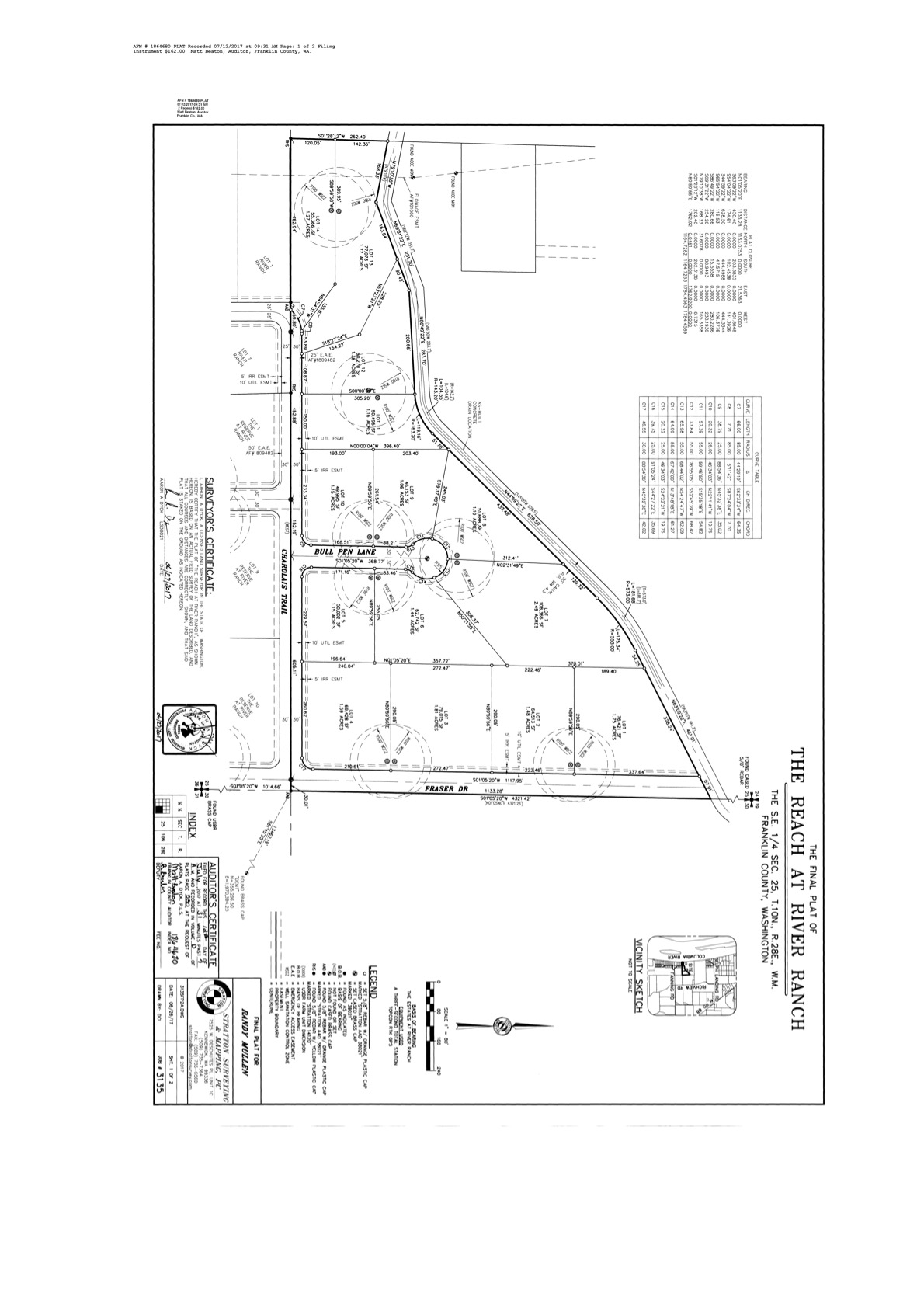 The Reach at River Ranch Final Plat Map April Connors