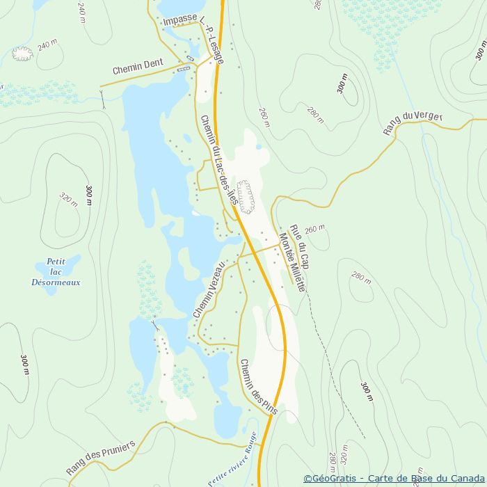 Association des propriétaires riverains du Lac des Iles Carte