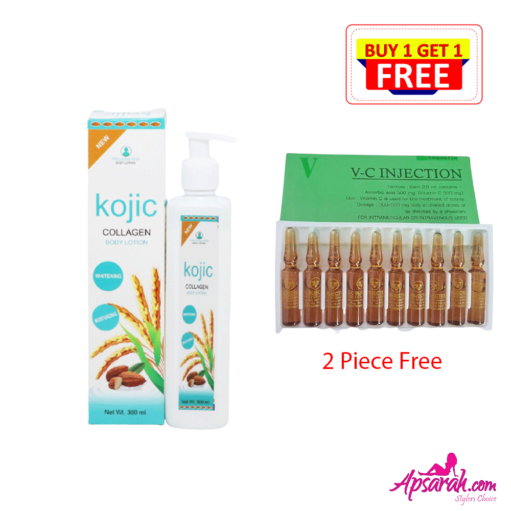 KOJIC Collagen Body Lotion + 2PC VC Injection FREE Price in Bangladesh