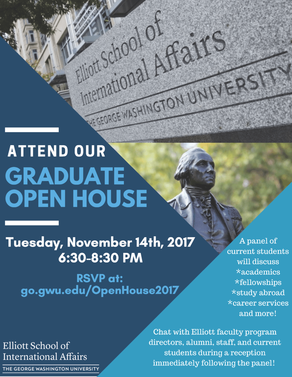 Elliott School Graduate Open House Association of Professional