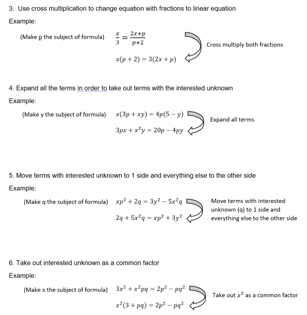 Changing subject of formula AptTuitionlab