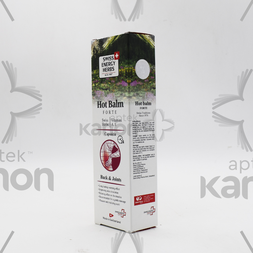 "Swiss Energy Herbs" Hot Balm Forte isidici balzam 75 ml