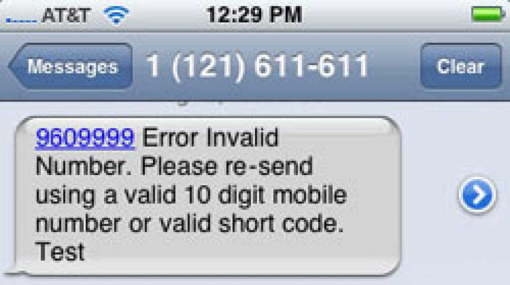 How to fix error invalid number message in texts iOS