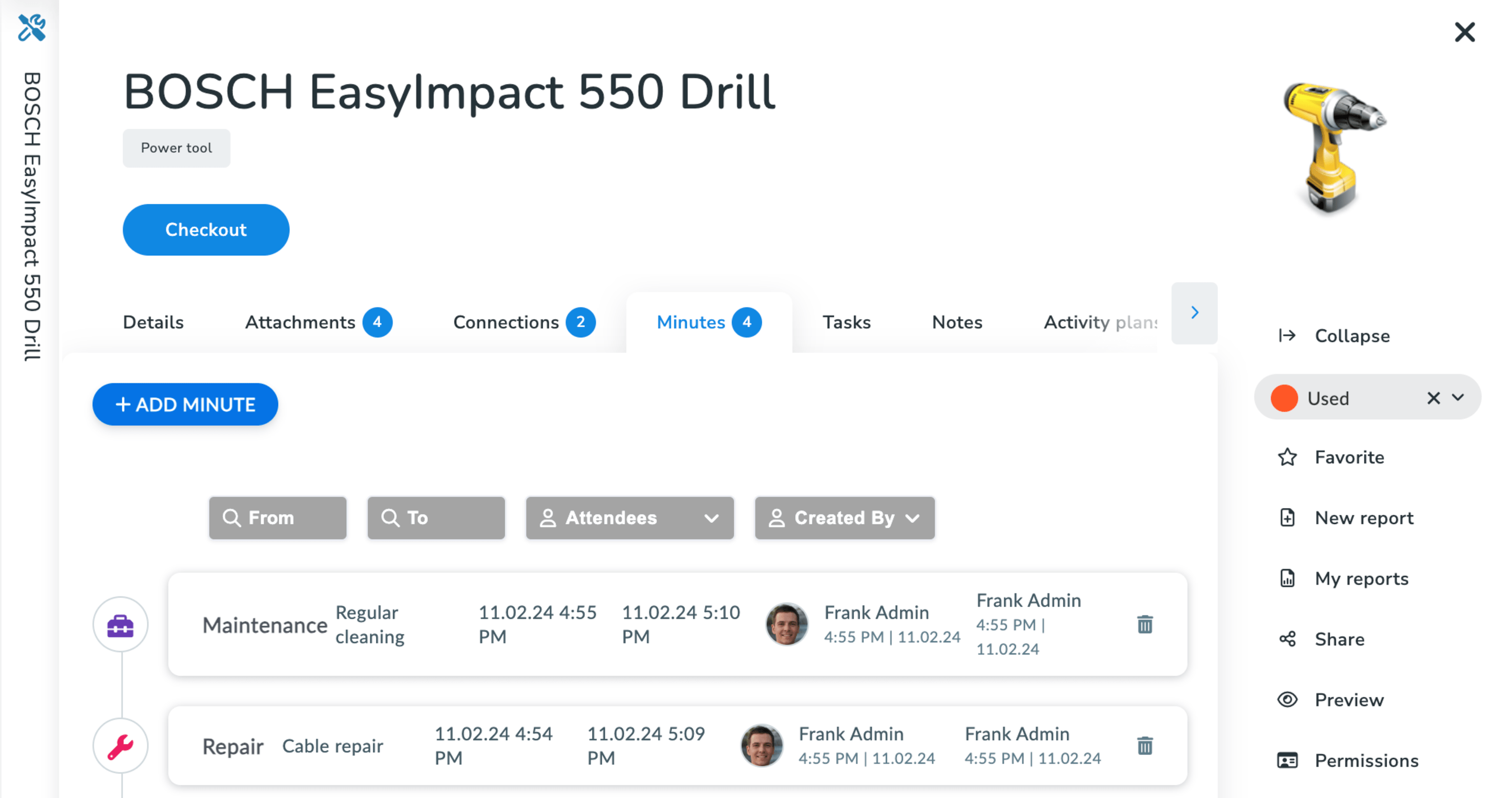 Equipment Management Aptien