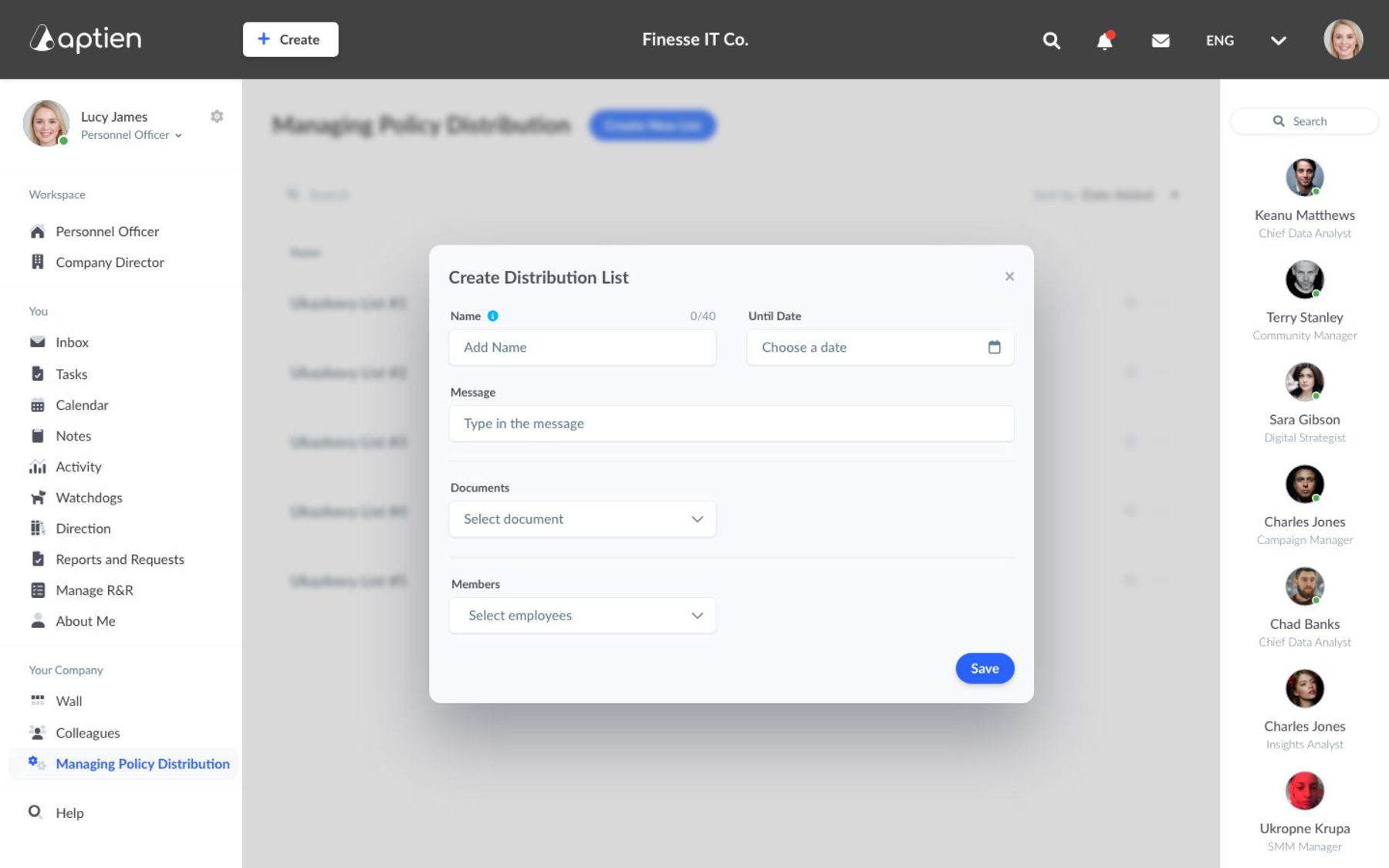 Policy Management Software Aptien