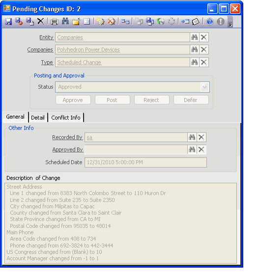 About the Pending Changes Form Aptify Support