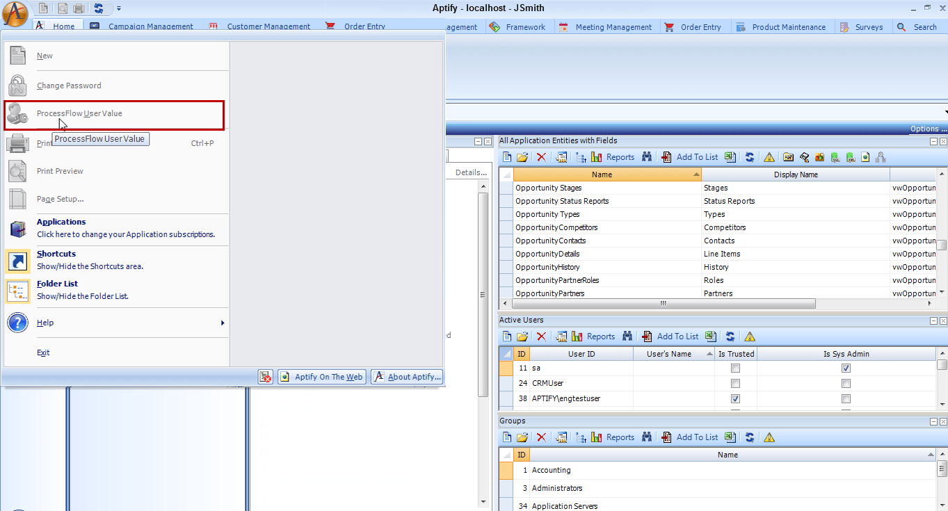 Using the Aptify Button in the Desktop Client Aptify Support