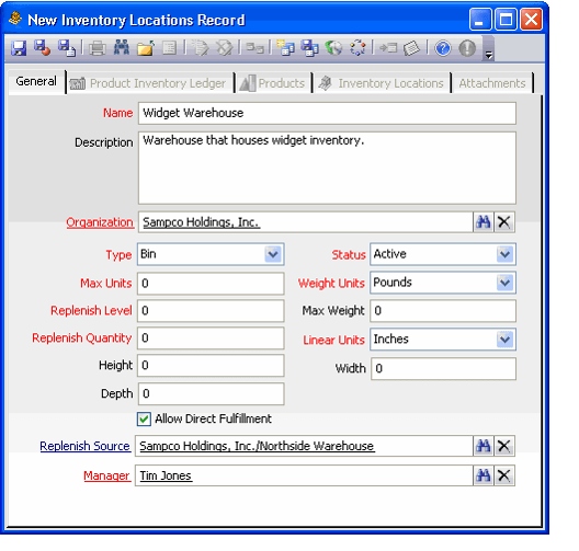 Creating Inventory Locations Records Aptify Support