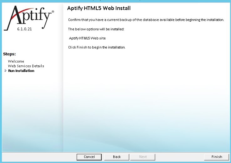 Installing Aptify  for Aptify 6.1 Aptify Support