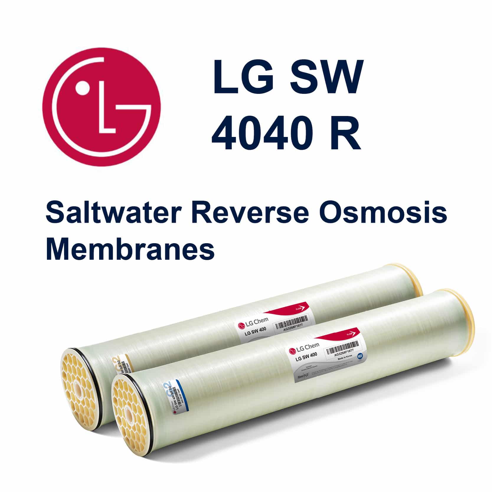 Replacement Membranes Reverse Osmosis Seawater LG SW 4040 R AQUACHEM