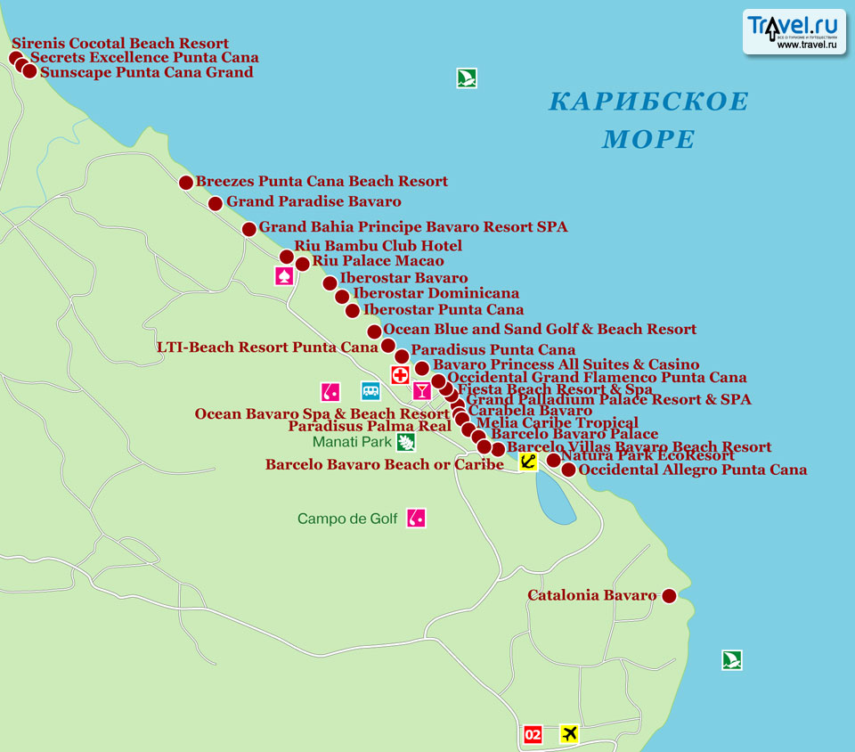 Resort Map Dominican Republic Luxury Vacations