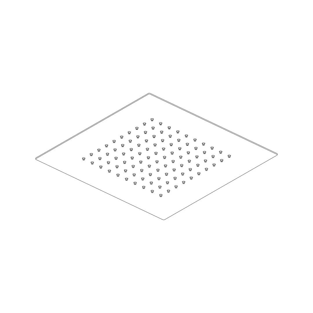 Rainfall shower head 300x300 mm // h. 2 mm Aquaelite