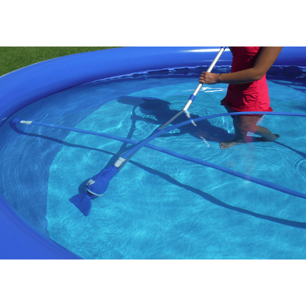 Complete cleaning system for soft sided pools
