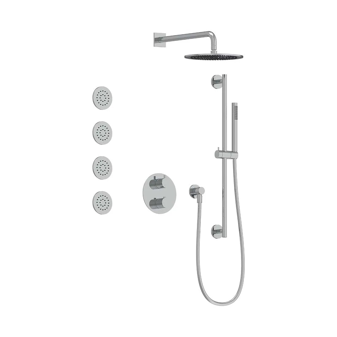 3Way Thermostatic Shower Trim Set Aqualem