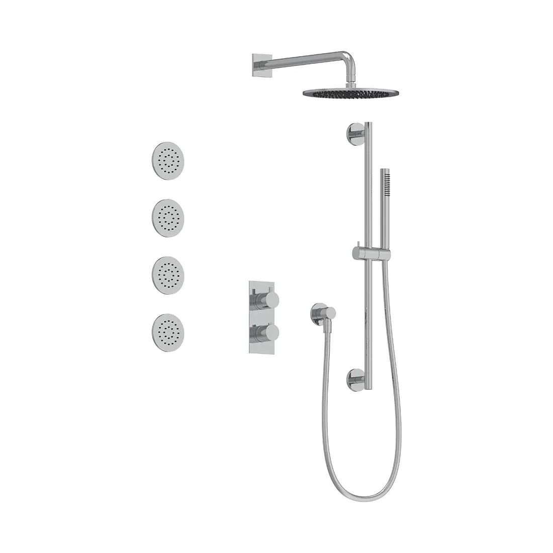 3Way Thermostatic Shower Trim Set Aqualem