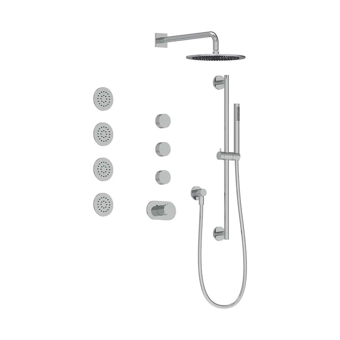 3Way Thermostatic Shower Trim Set Aqualem