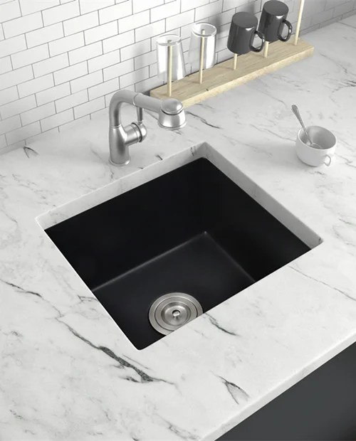 European Style Black Granite Composite Sink A Quartz Sink