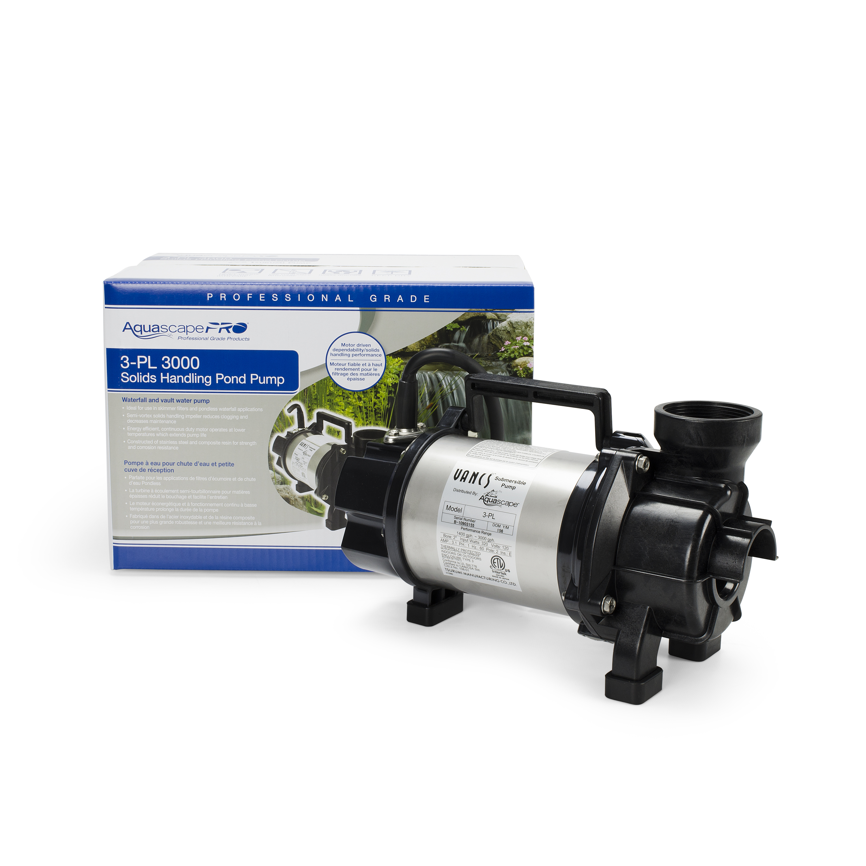 Aquascape PL Series SolidsHandling Pond Pumps (Horizontal) Aquascapes