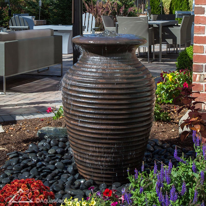 Medium Rippled Urn Landscape Fountain Kit Aquascapes