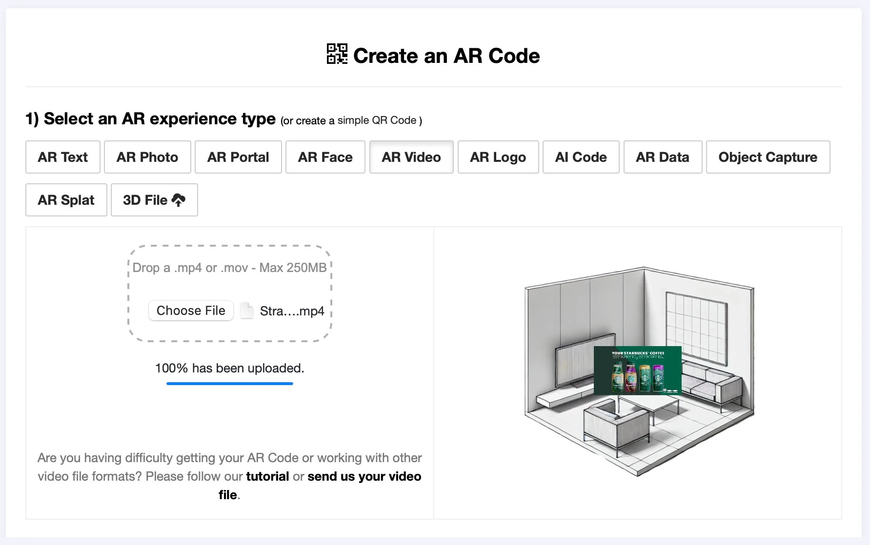 AR Video Play Videos Over Augmented Reality QR Codes
