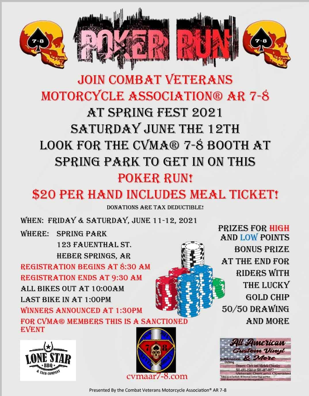 Spring Fest 2021 Poker Run CVMA AR 78
