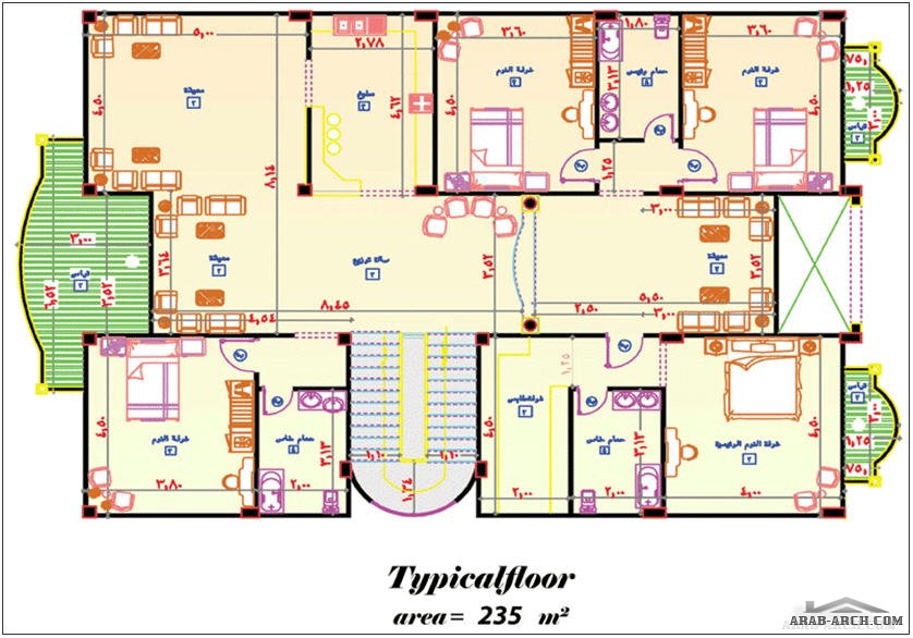 فيلا هدية مساحه 450 متر مربع » arab arch