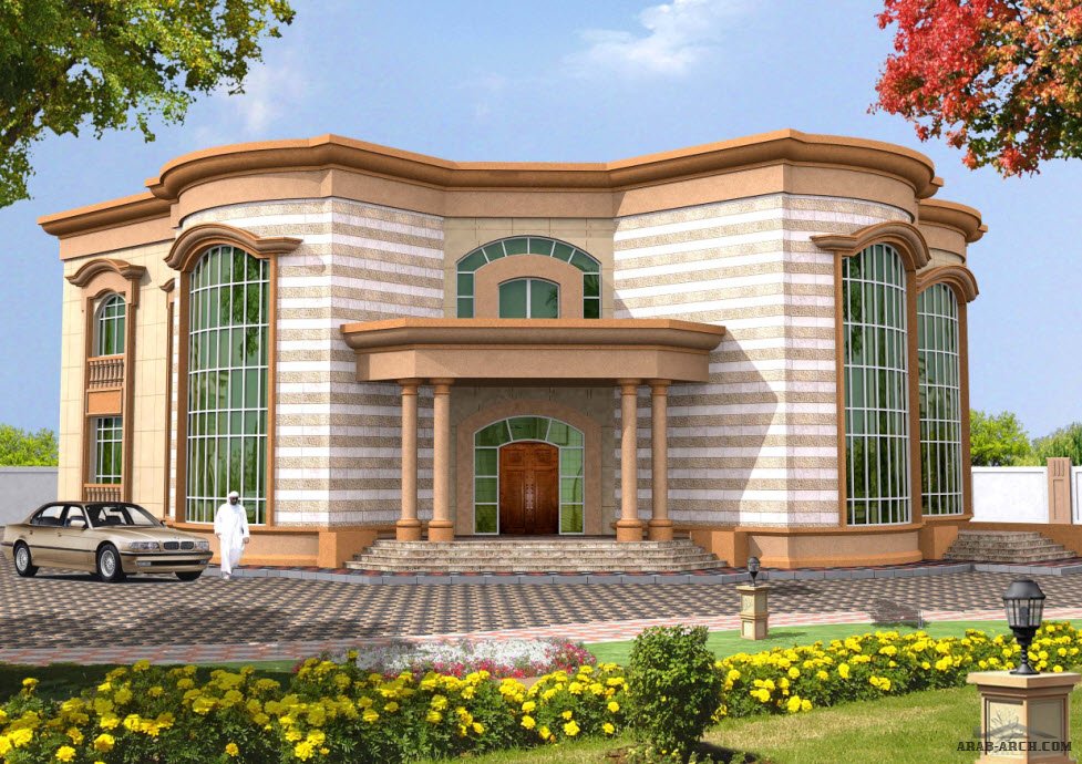 تصاميم فلل واجهات فلل مميزه خليجى » arab arch